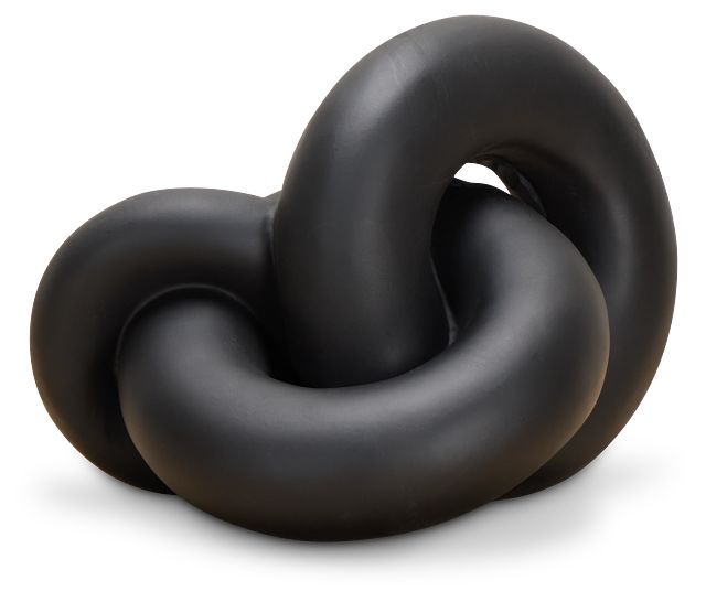 Damla Black Resin Sculpture