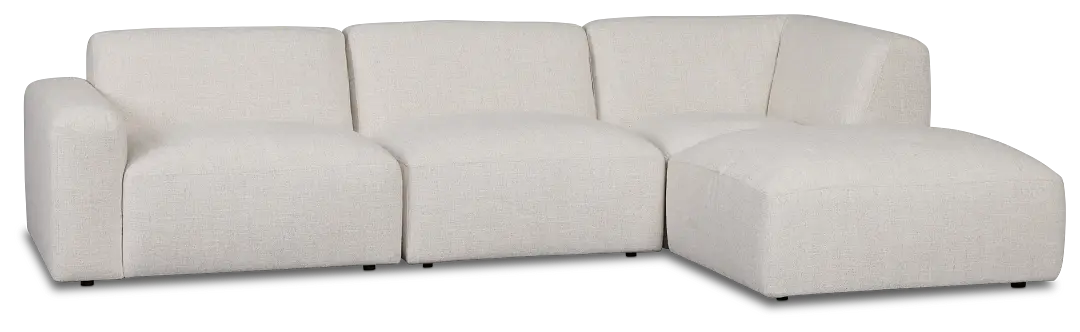 Baylor Light Beige Fabric 4-piece Right Facing Bumper Sectional Baylor Light Beige Fabric 4-piece Right Facing Bumper Sectional