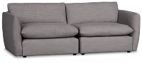 Serena Gray Fabric 2-piece Modular Sofa