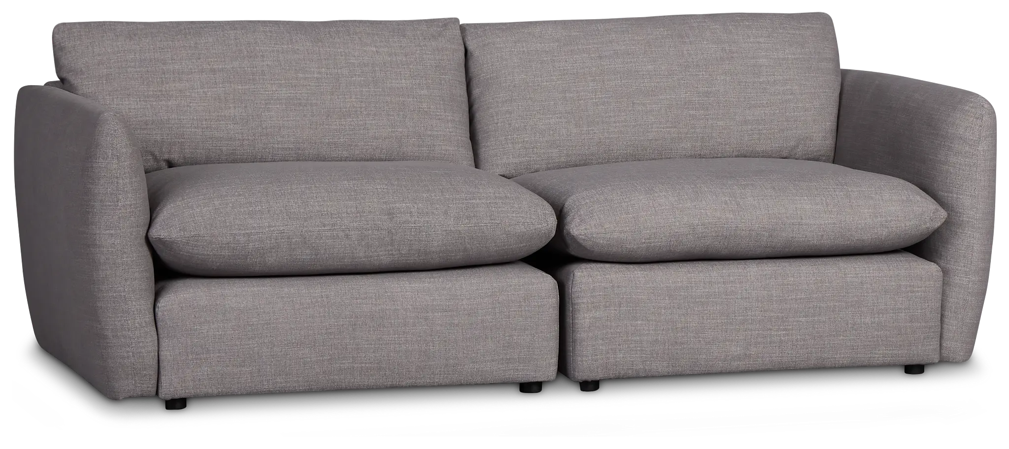 Serena Gray Fabric 2-piece Modular Sofa Serena Gray Fabric 2-piece Modular Sofa