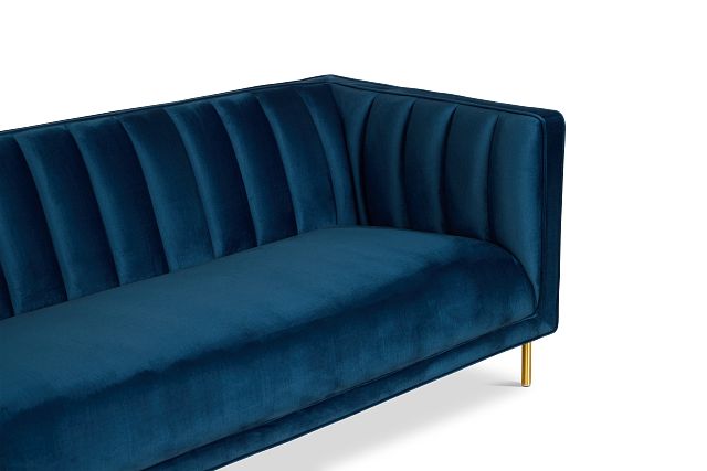 Bella Dark Blue Velvet Sofa
