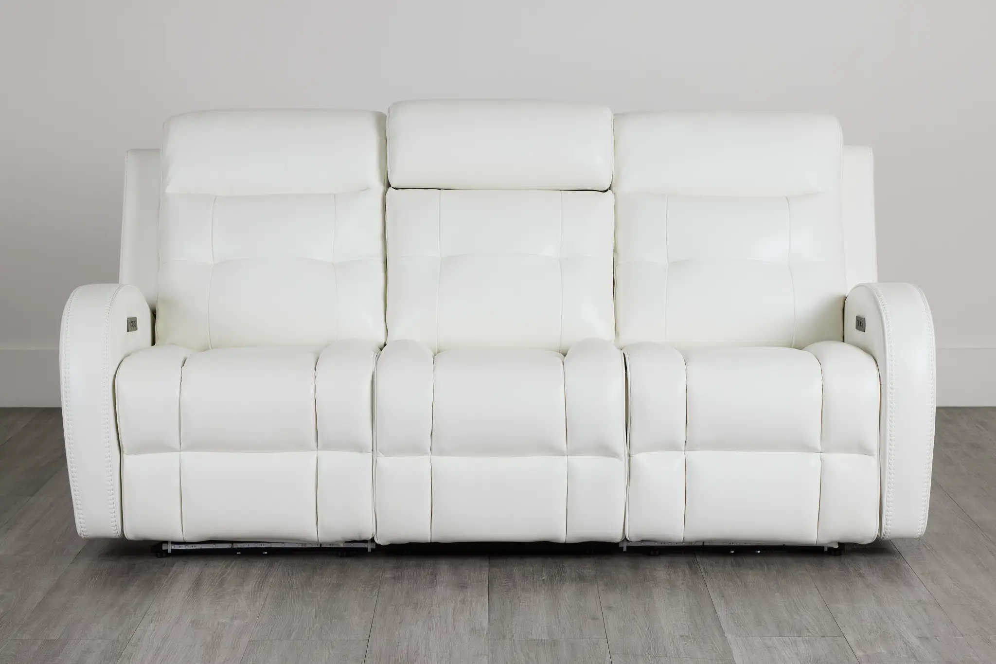 Omega White Micro Power Reclining Sofa Omega White Micro Power Reclining Sofa