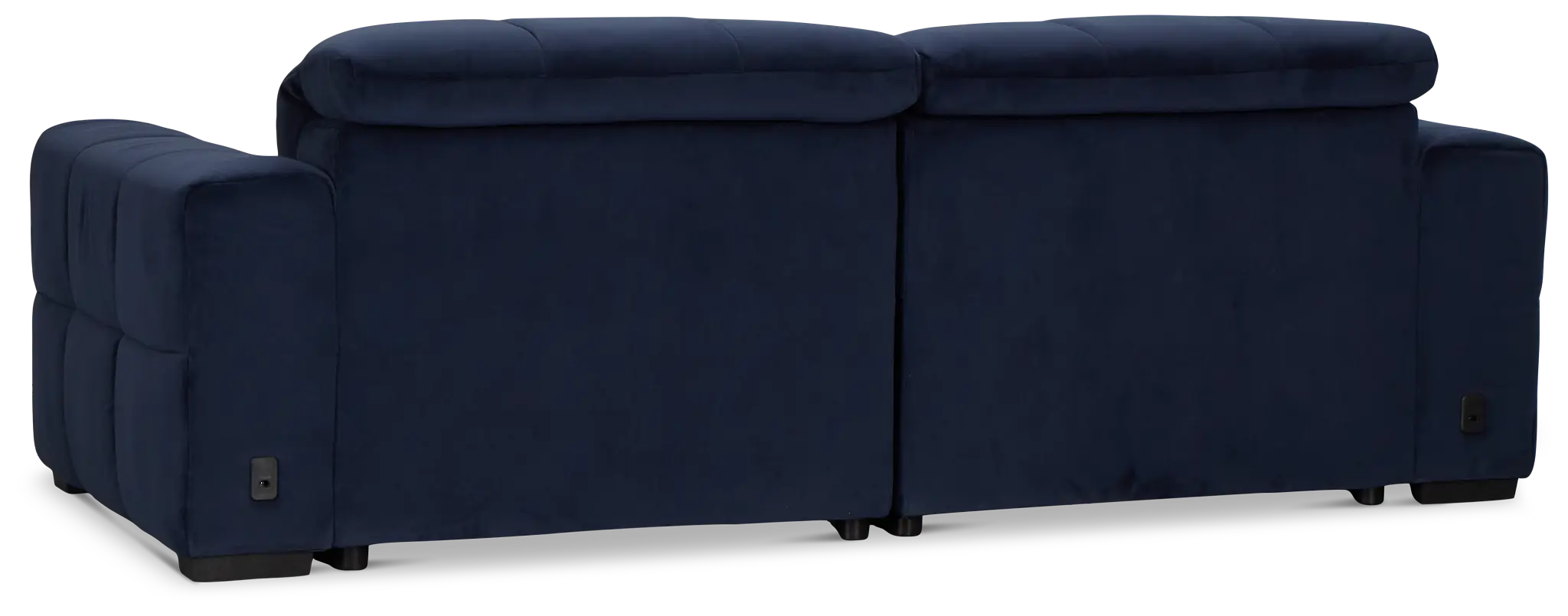 Gemma Navy Velvet Power Chaise Sofa Gemma Navy Velvet Power Chaise Sofa