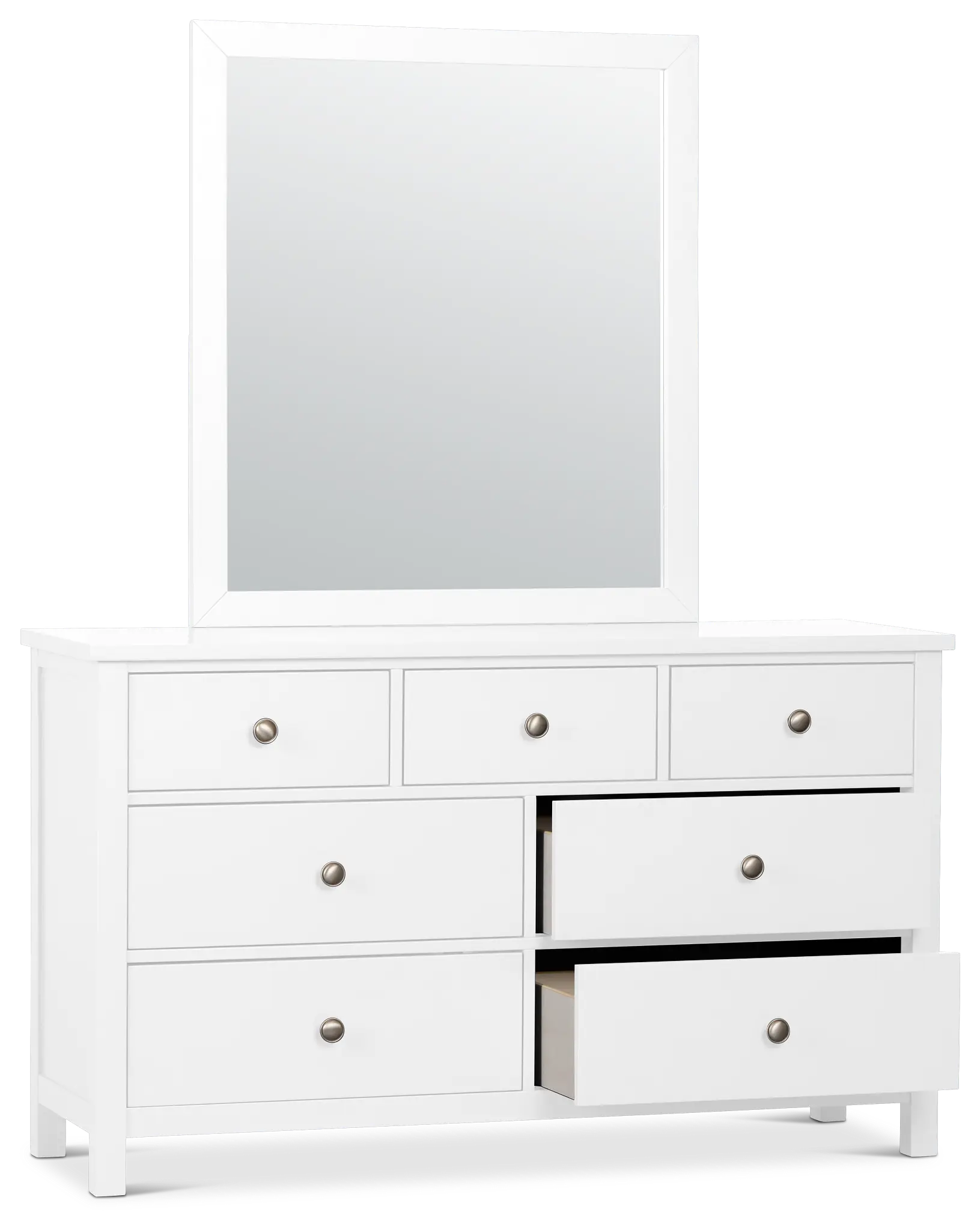 Charleston White Dresser & Mirror Charleston White Dresser & Mirror