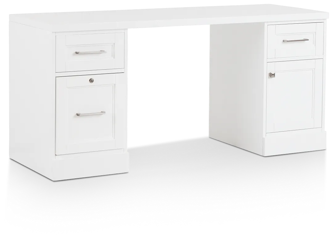 Newport White Writing Desk