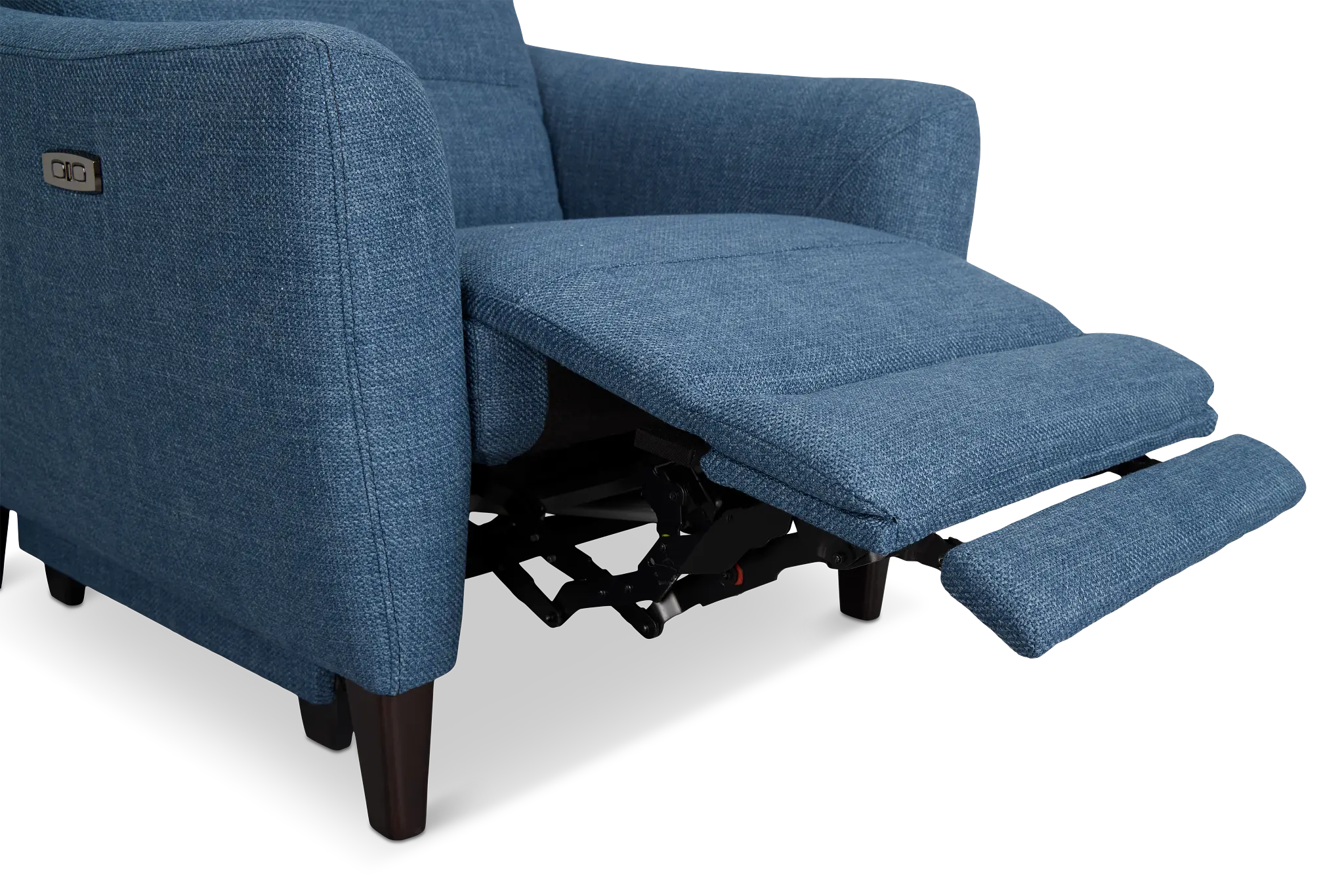 Keaton Blue Fabric Power Recliner With Power Headrest Keaton Blue Fabric Power Recliner With Power Headrest