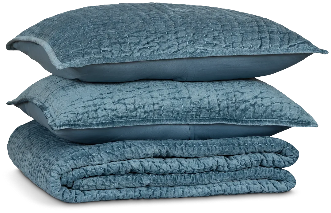 Barin Blue Coverlet Set