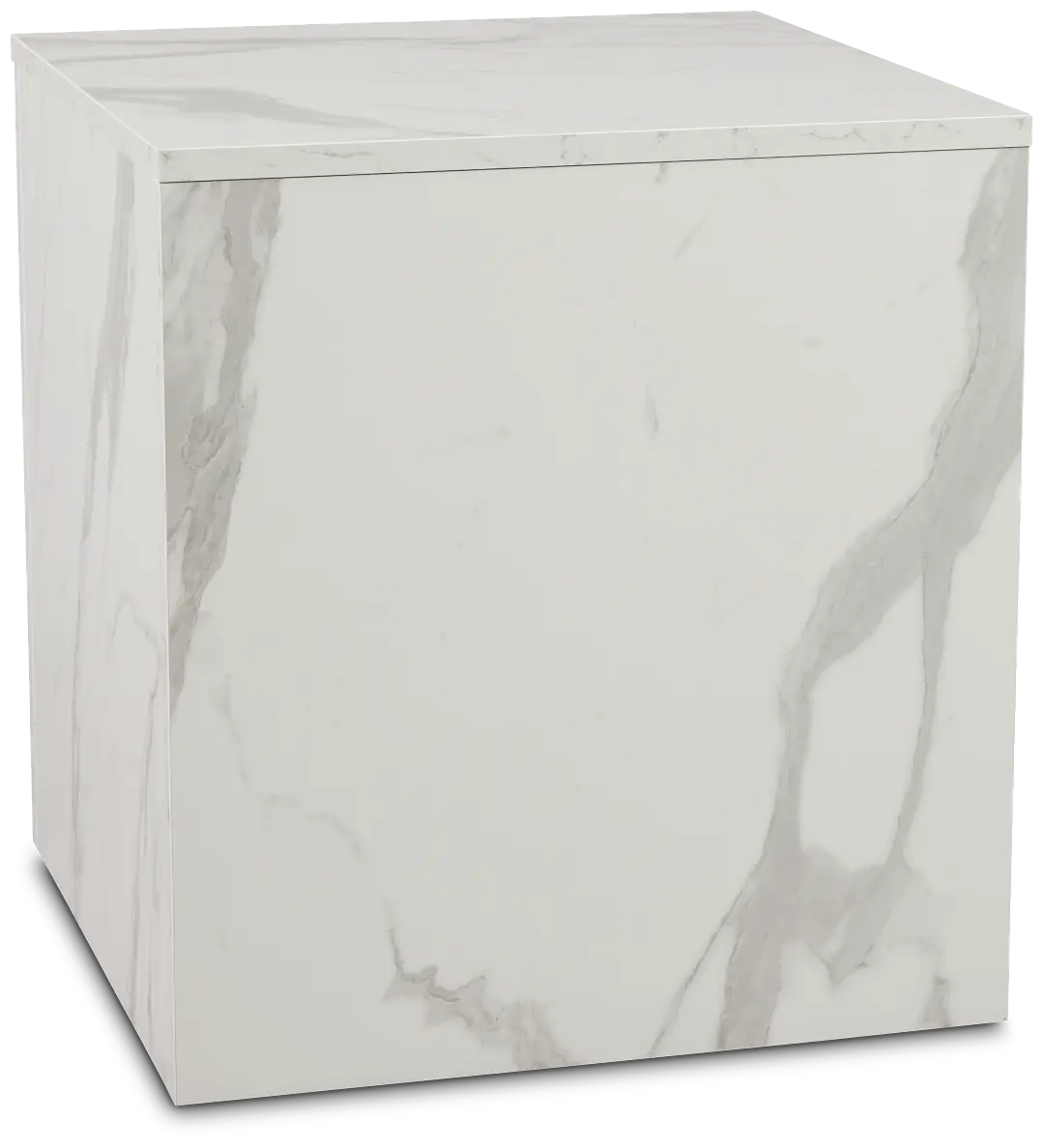 Modena White Square End Table Modena White Square End Table
