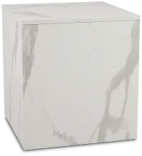 Modena White Square End Table