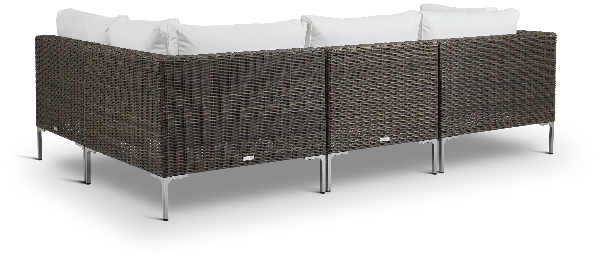 Tulum White Woven 4-piece Modular Sectional Tulum White Woven 4-piece Modular Sectional