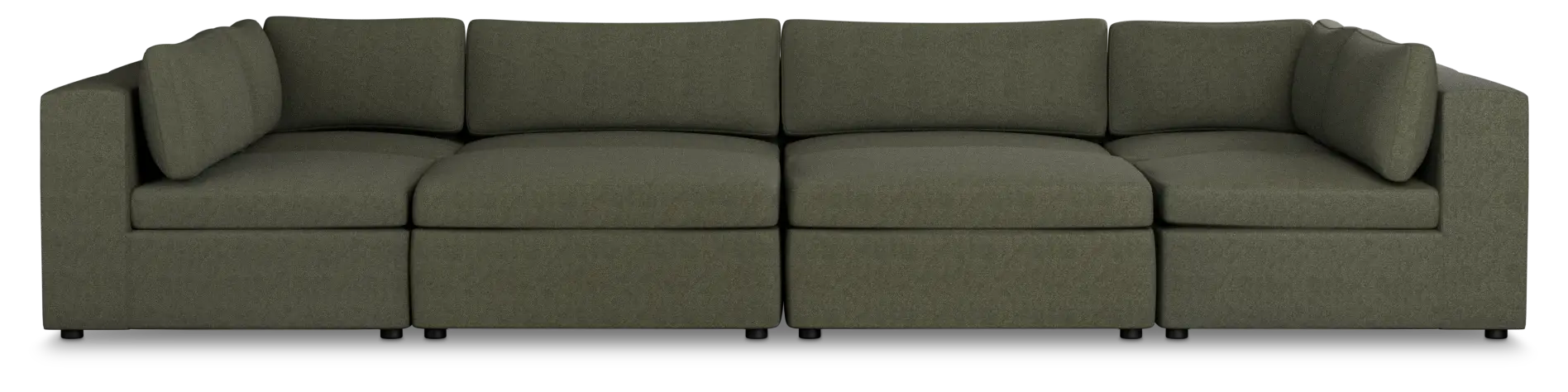 Destin Sutton Green Fabric 8-piece Pit Sectional Destin Sutton Green Fabric 8-piece Pit Sectional