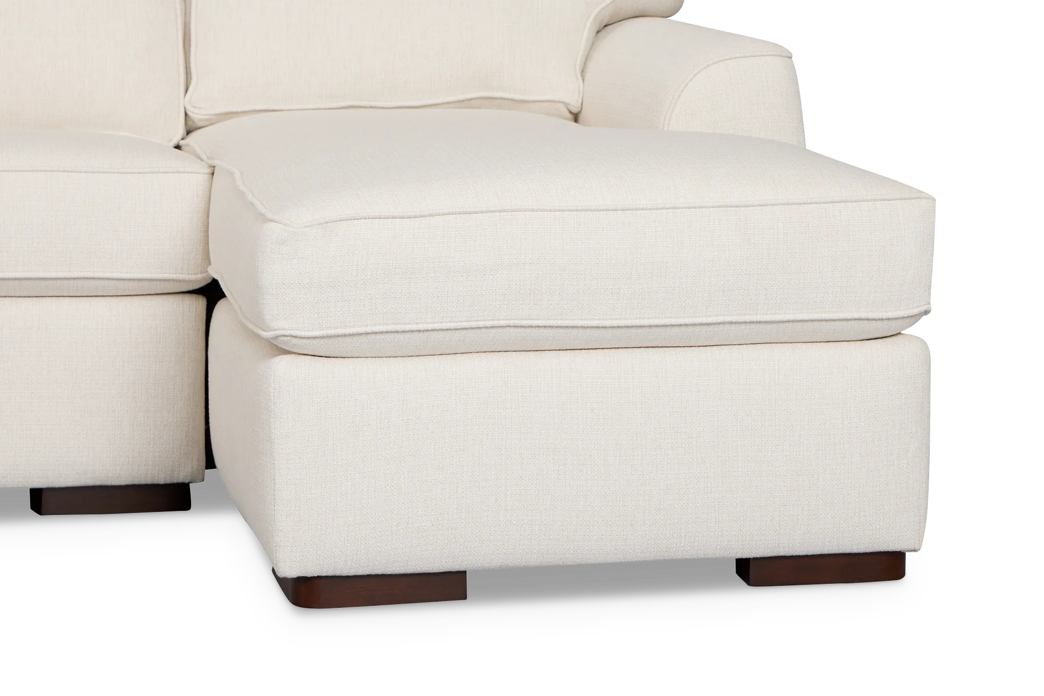 Sinclair Light Beige Fabric Small Right Chaise Sectional