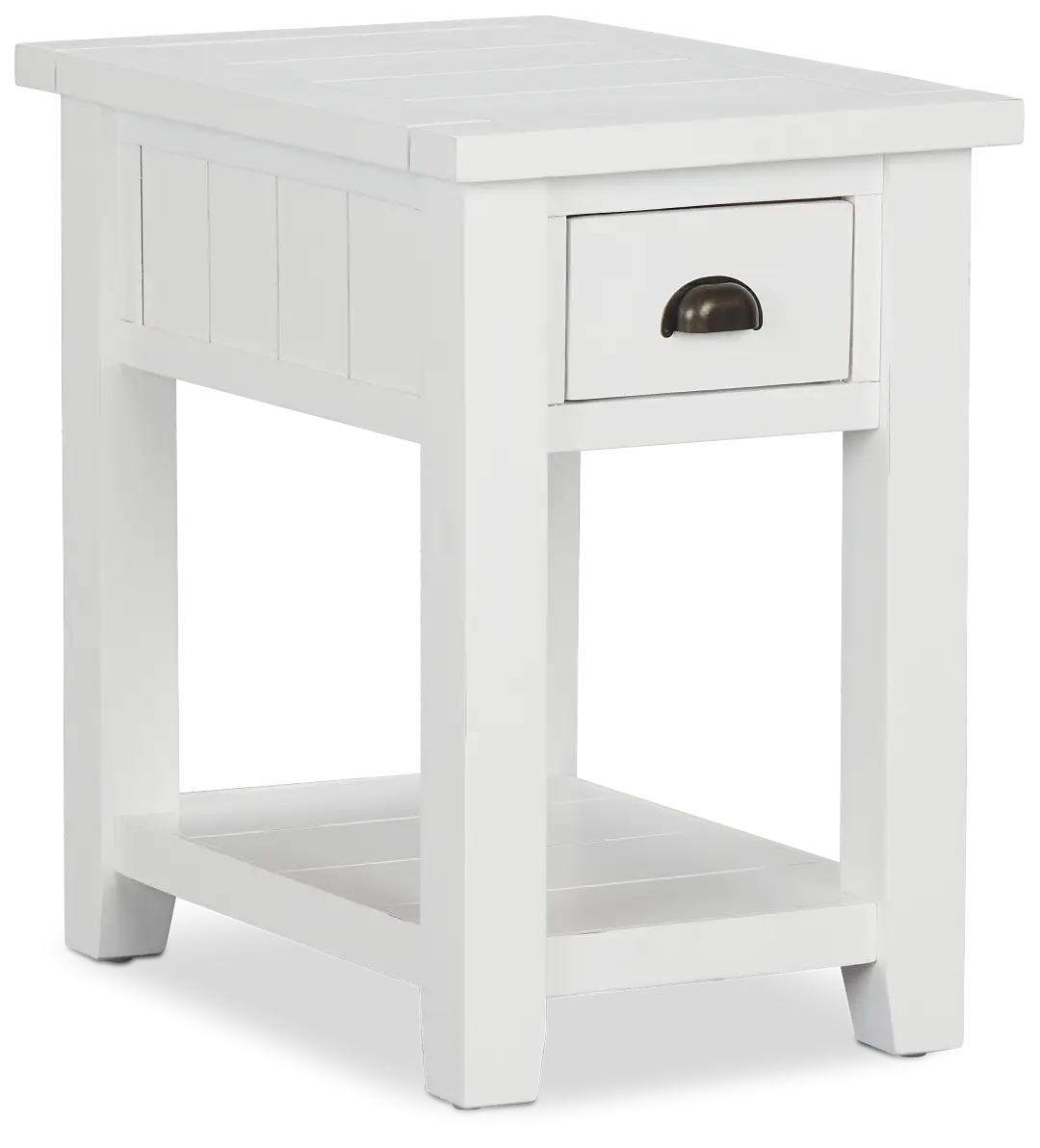 Bismark White Chairside Table Bismark White Chairside Table