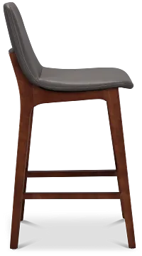 Hamilton Dark Gray Micro 30" Upholstered Barstool
