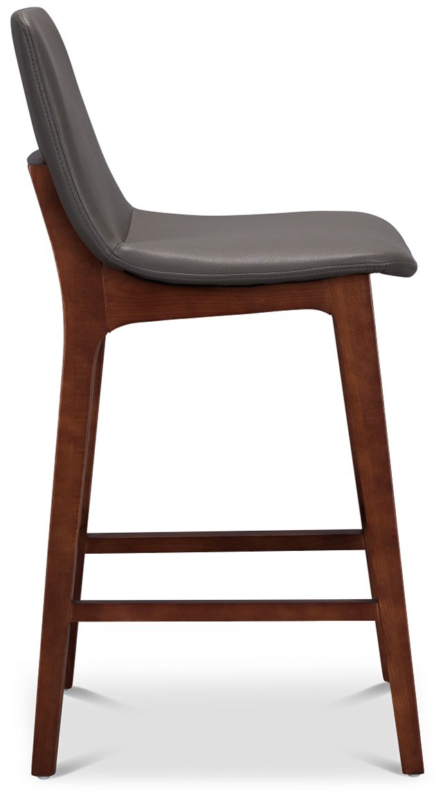 Hamilton Dark Gray Micro 30" Upholstered Barstool