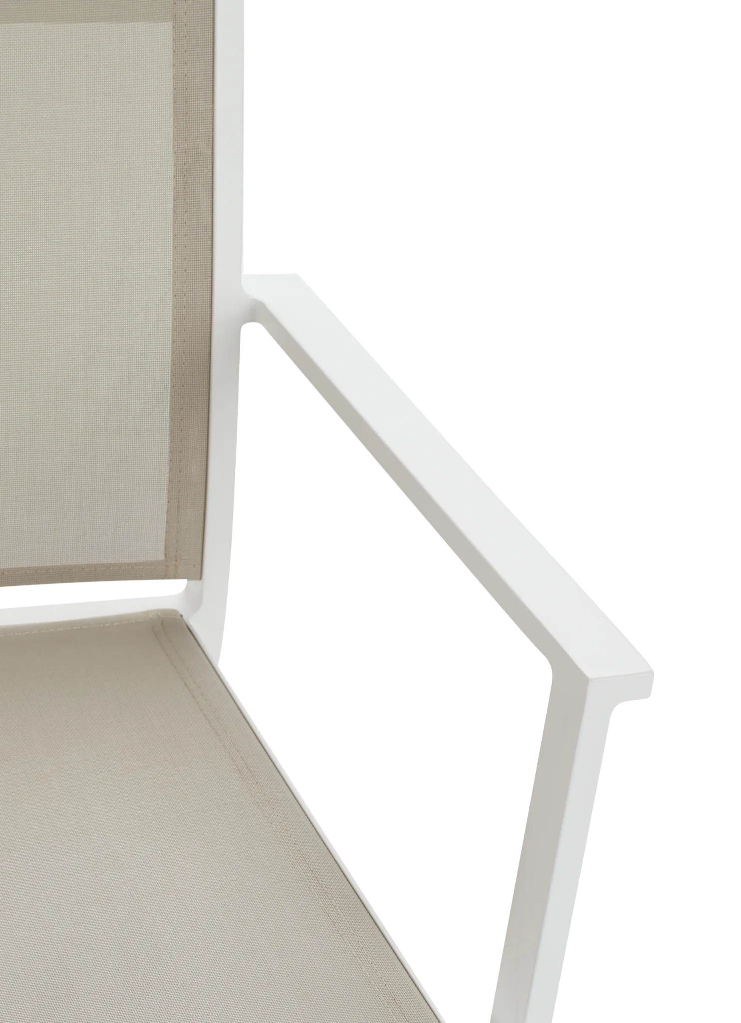 Aventura Champagne Aluminum Sling Arm Chair