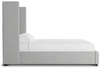 Captiva Suave Gray 60" Upholstered Shelter Bed