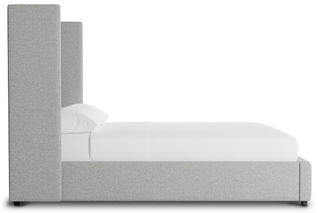 Captiva Suave Gray 60" Upholstered Shelter Bed