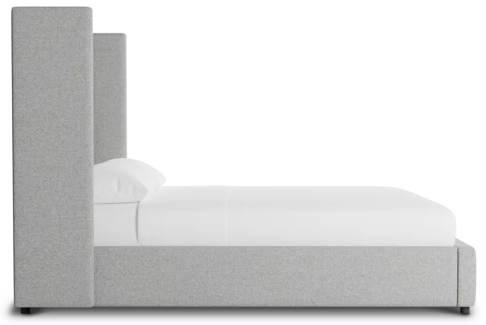 Captiva Suave Gray 60" Upholstered Shelter Bed Captiva Suave Gray 60" Upholstered Shelter Bed