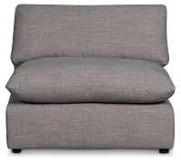 Serena Gray Fabric Armless Chair