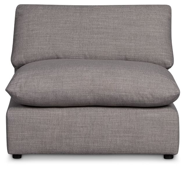 Serena Gray Fabric Armless Chair