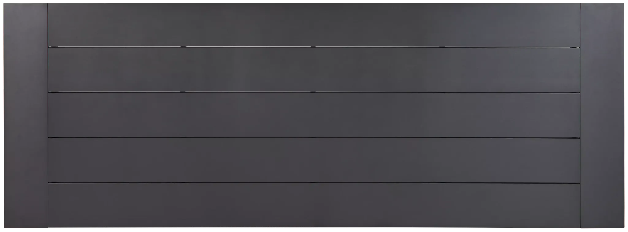 Linear Dark Gray White 110" Aluminum Table & 4 Cushioned Side Chairs