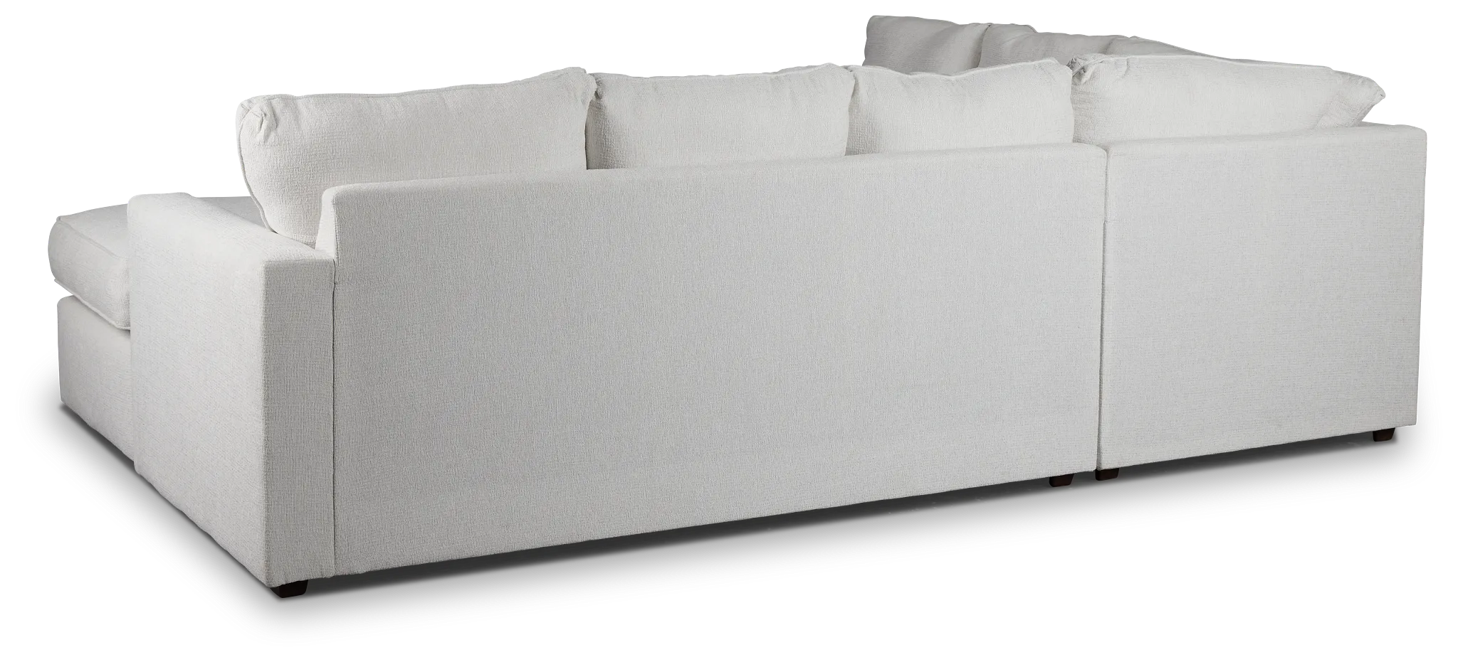 Avalon White Fabric Right Chaise Sectional