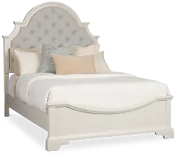 Charlotte White Uph Panel Bed