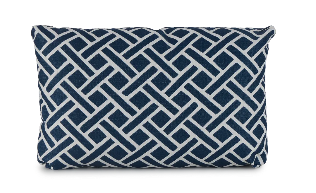 Eastwood Dark Blue Lumbar Indoor/outdoor Accent Pillow