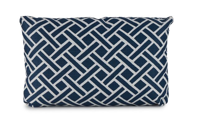 Eastwood Dark Blue Lumbar Indoor/outdoor Accent Pillow