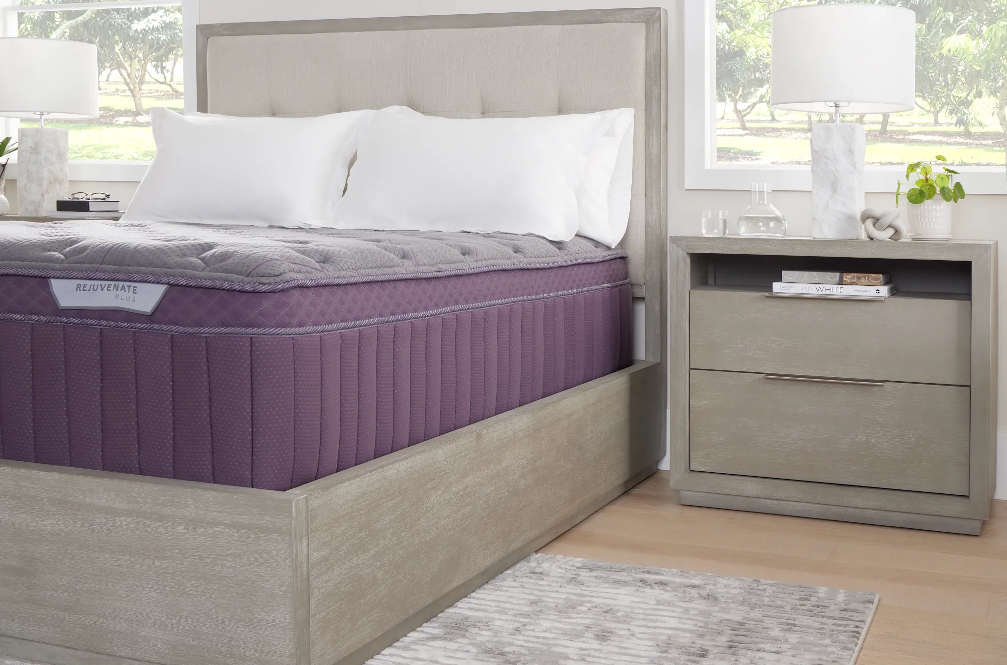 Madden Light Tone Wood Platform Bed