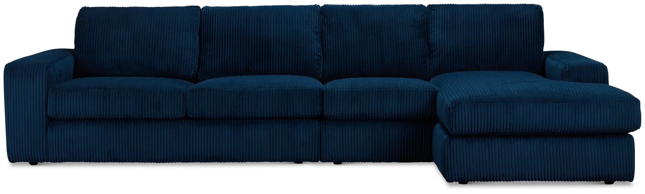 Charlie Dark Blue Fabric Small Right Chaise Sectional Charlie Dark Blue Fabric Small Right Chaise Sectional