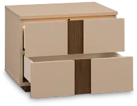 Brasilia Light Beige 2-drawer Nightstand