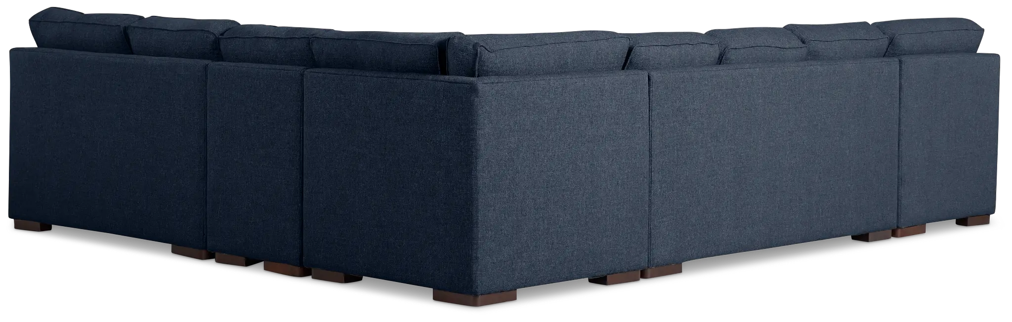 Sinclair Dark Blue Fabric Left Chaise Innerspring Sleeper Sectional Sinclair Dark Blue Fabric Left Chaise Innerspring Sleeper Sectional