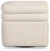 Celine Light Beige Fabric Swivel Accent Chair