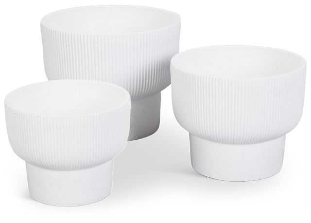 Yara White Small Planter