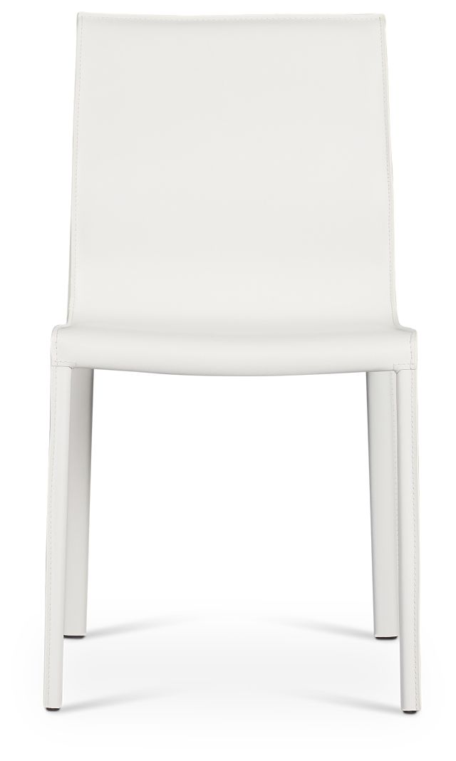 Lugo White Upholstered Side Chair