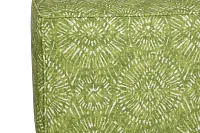 Borneo Green Fabric Vinyl Ottoman Small