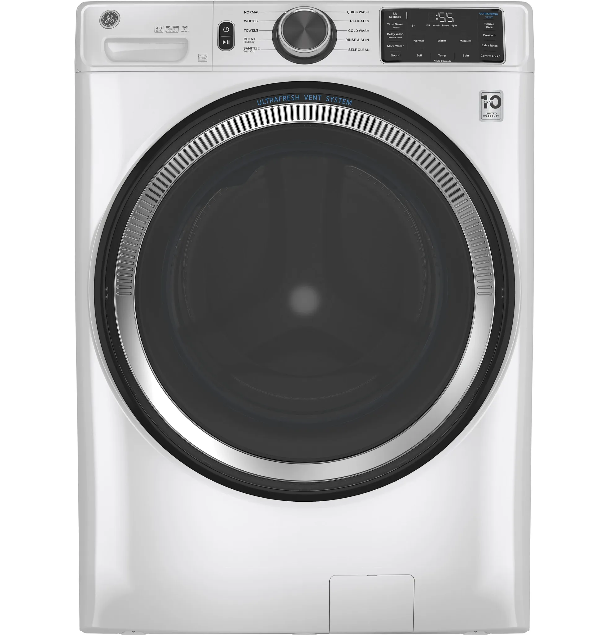 Ge 550 Series White Front Load Washer