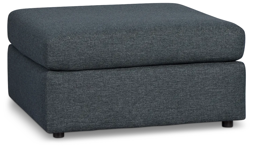 Noah Dark Blue Fabric Cocktail Ottoman