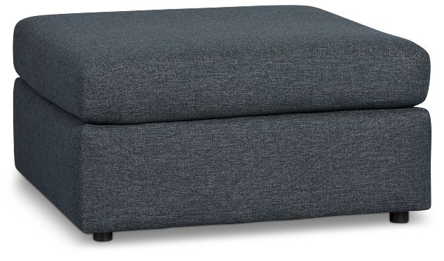 Noah Dark Blue Fabric Cocktail Ottoman