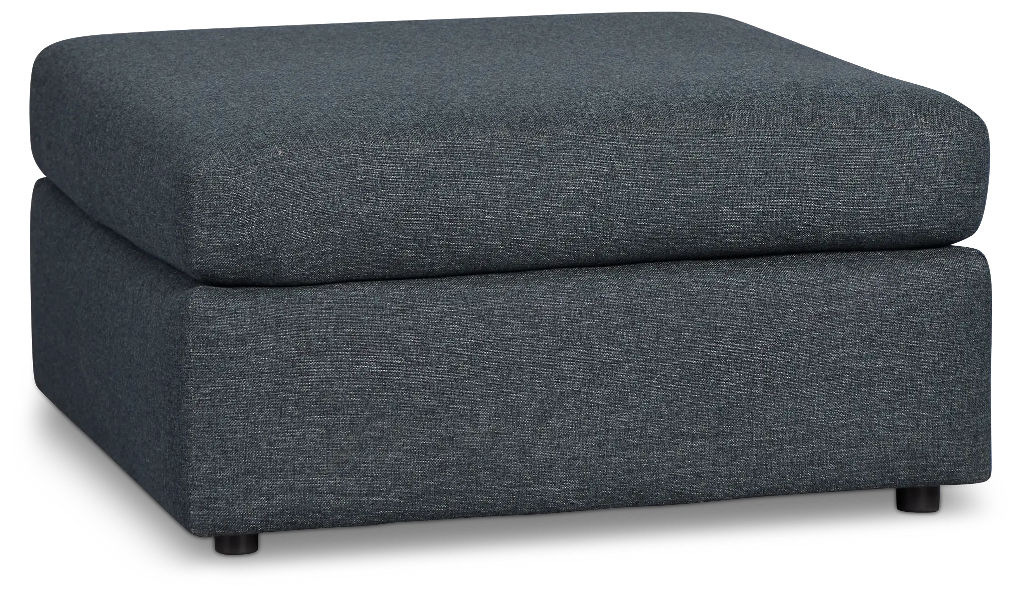 Noah Dark Blue Fabric Cocktail Ottoman Noah Dark Blue Fabric Cocktail Ottoman