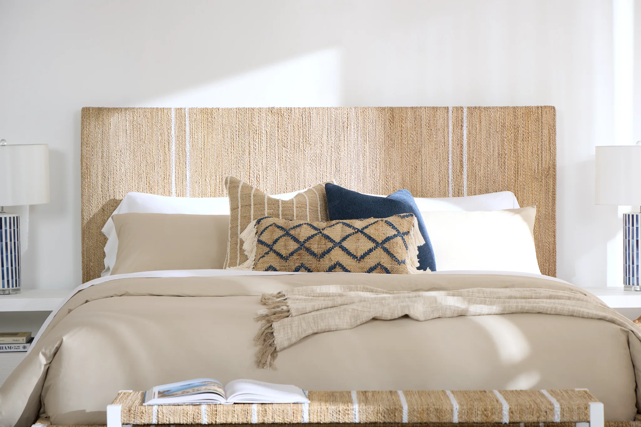 Nantucket Light Tone Woven Panel Bed