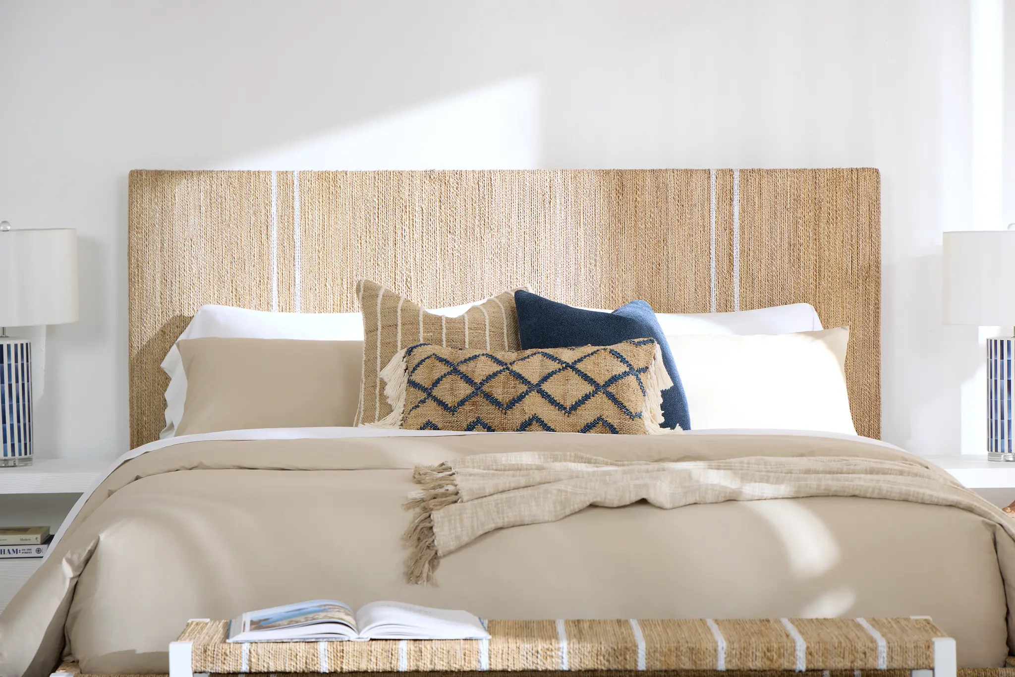 Nantucket Light Tone Woven Panel Bed Nantucket Light Tone Woven Panel Bed