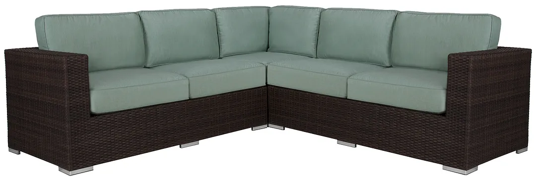Fina Teal Small Two-arm Sectional