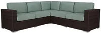 Fina Teal Small Two-arm Sectional