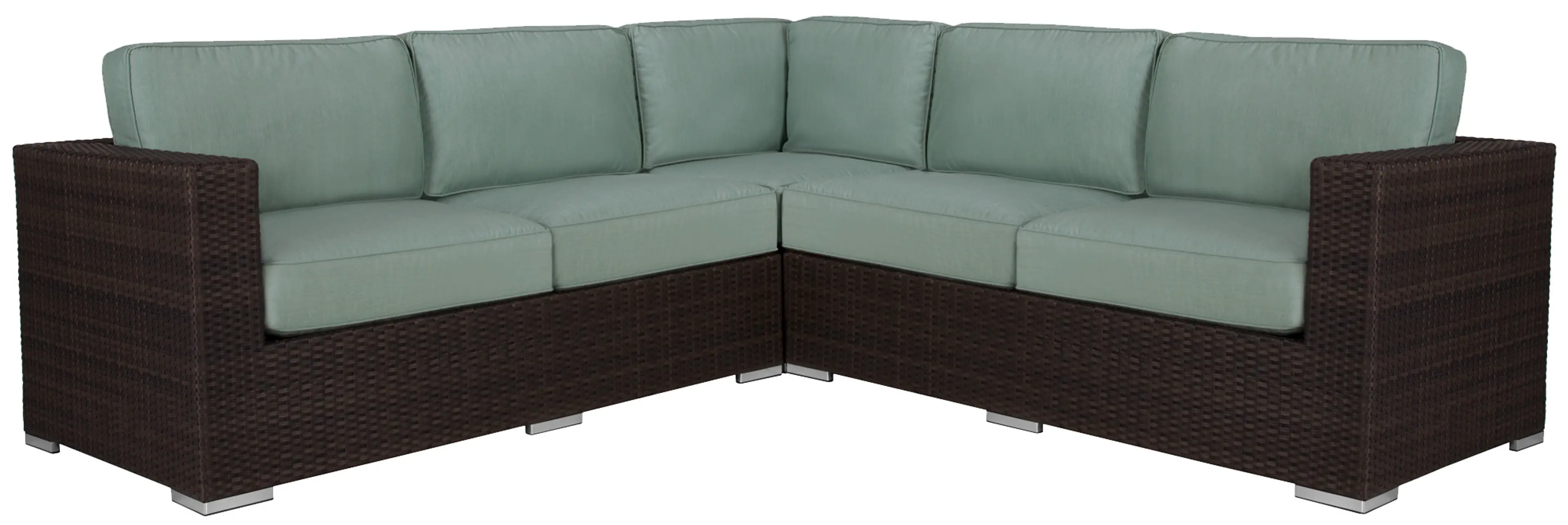 Fina Teal Small Two-arm Sectional Fina Teal Small Two-arm Sectional
