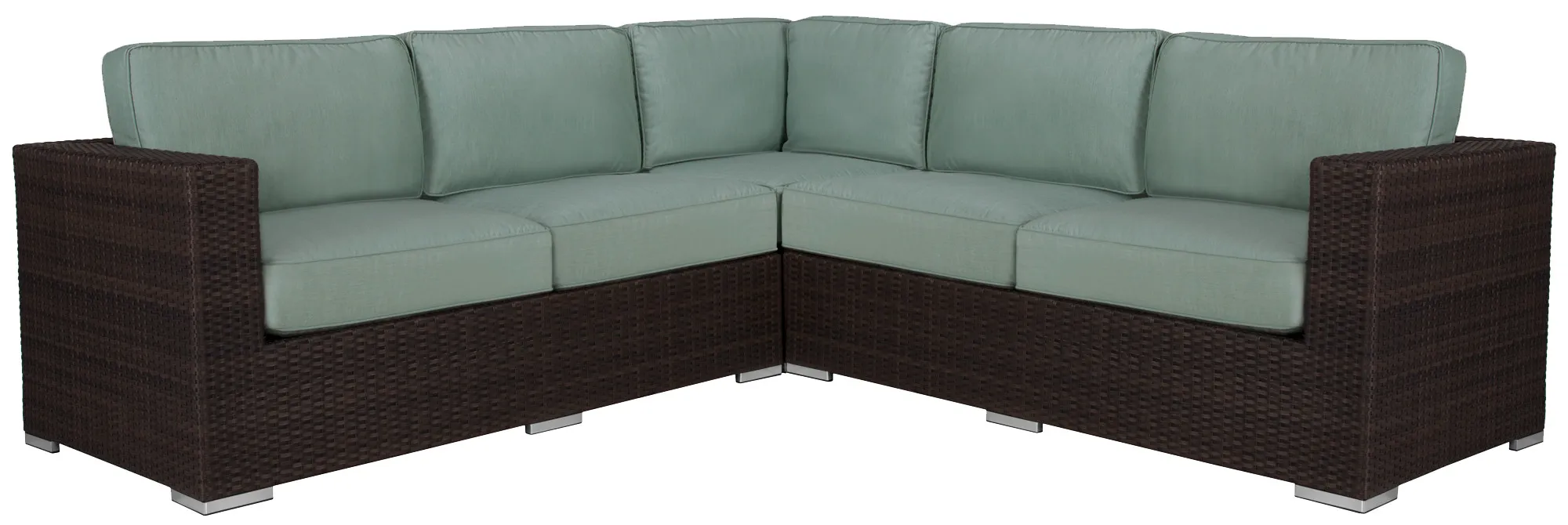 Fina Teal Small Two-arm Sectional