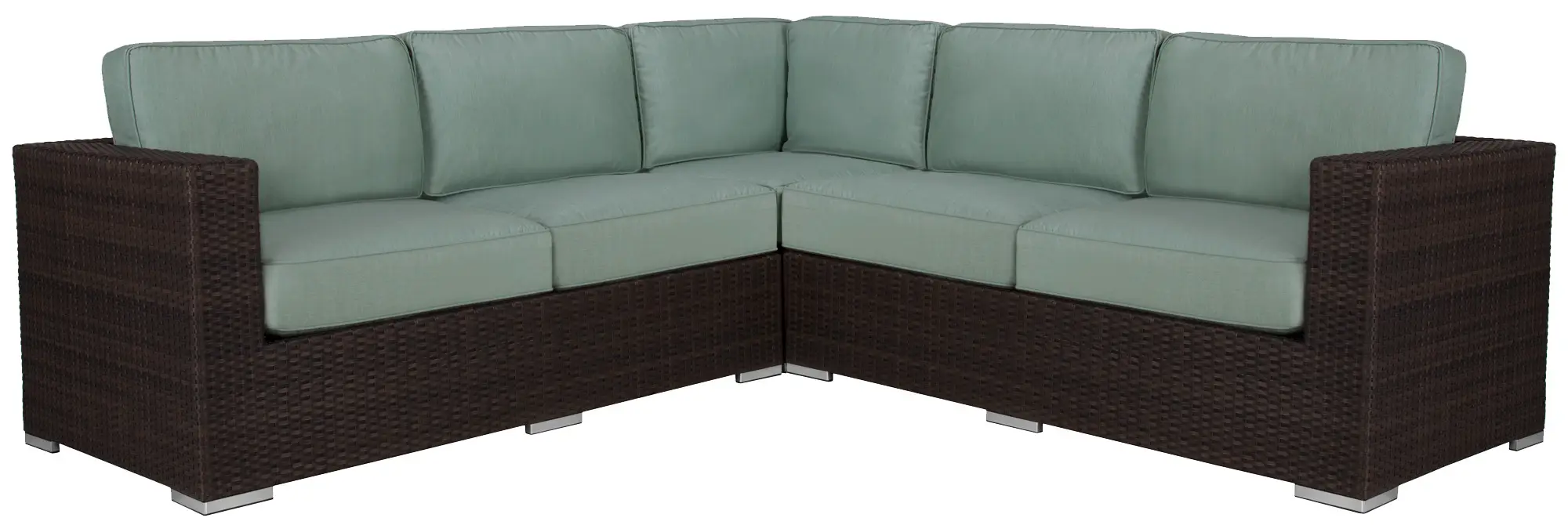 Fina Teal Small Two-arm Sectional Fina Teal Small Two-arm Sectional