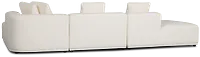 Catalina White Fabric Small Right Chaise Sectional